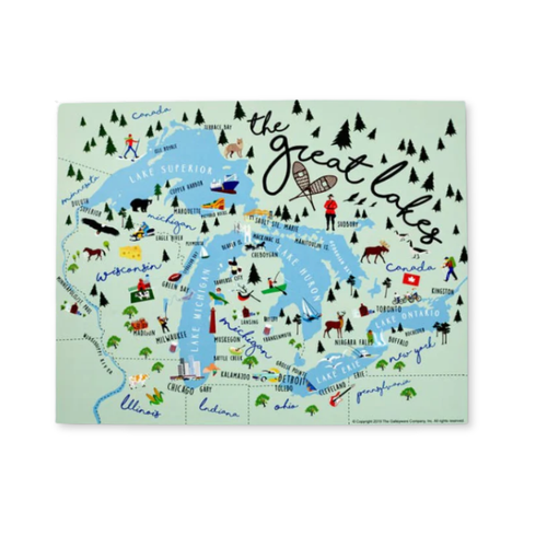 Great Lakes Map Decal