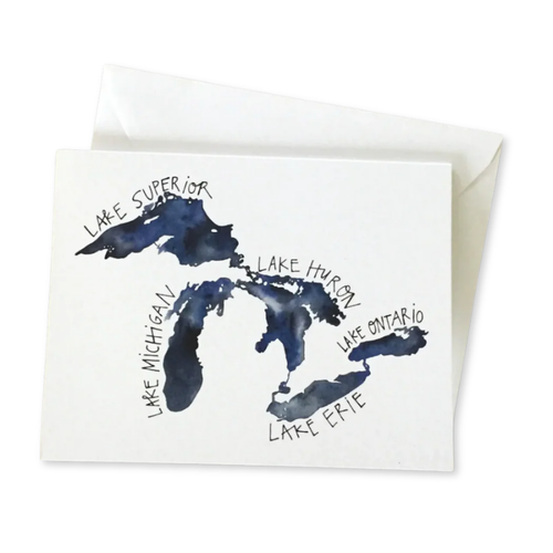 Great Lakes Watercolor Notecard