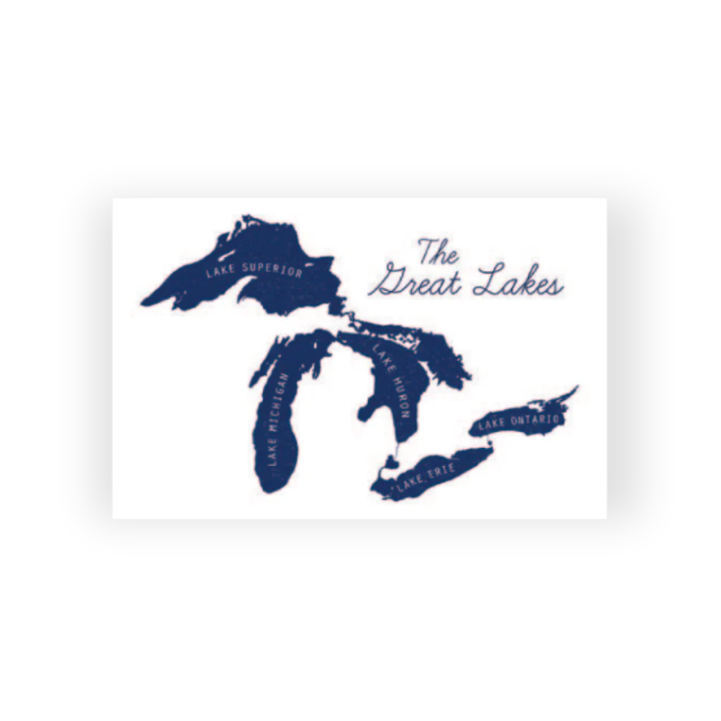 Illustrated Great Lakes Linen Postcard