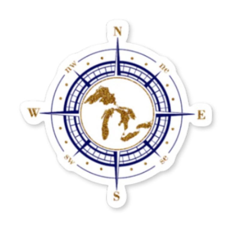 Great Lakes Compass Sticker