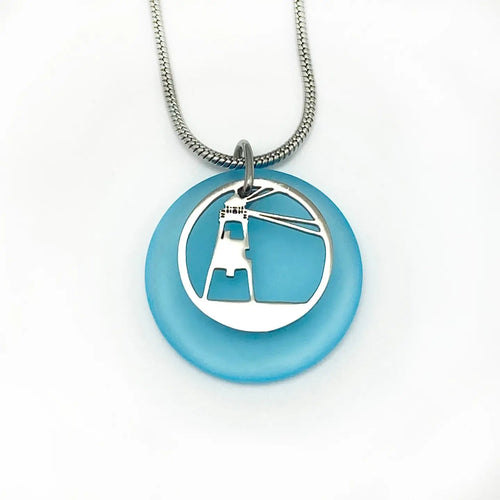 Lighthouse Beach Glass Pendant