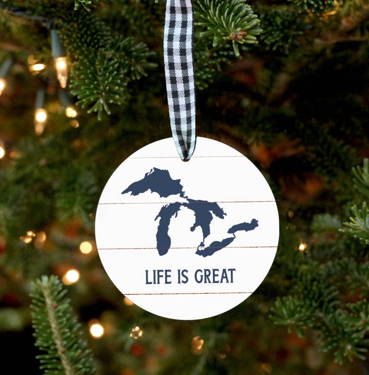 Life is Great - Great Lakes Ornament