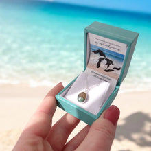 Aqua & Sand Oval Necklace