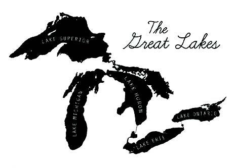 Illustrated Great Lakes Magnet