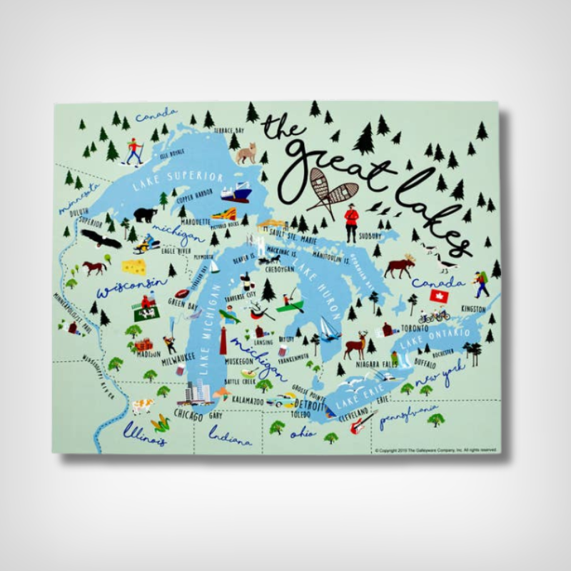 Great Lakes Map Decal