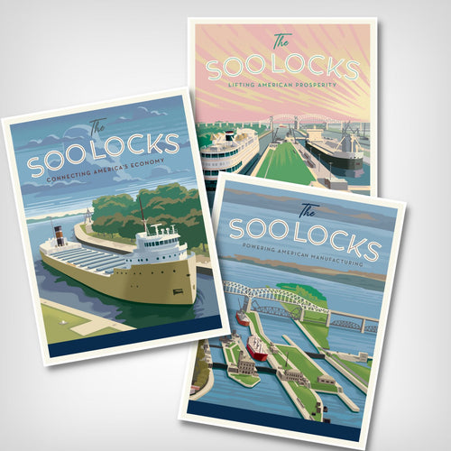 The Soo Locks Commemorative Posters