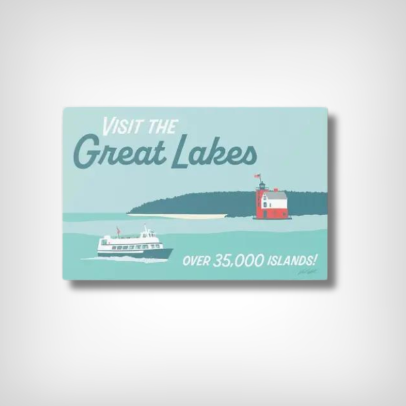 Visit the Great Lakes Travel Postcard