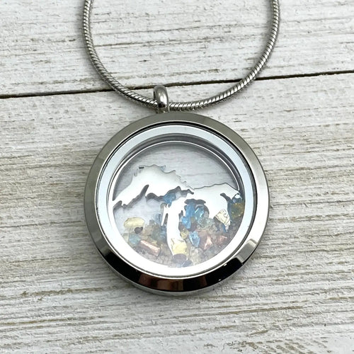 Great Lakes Glass Locket Necklace