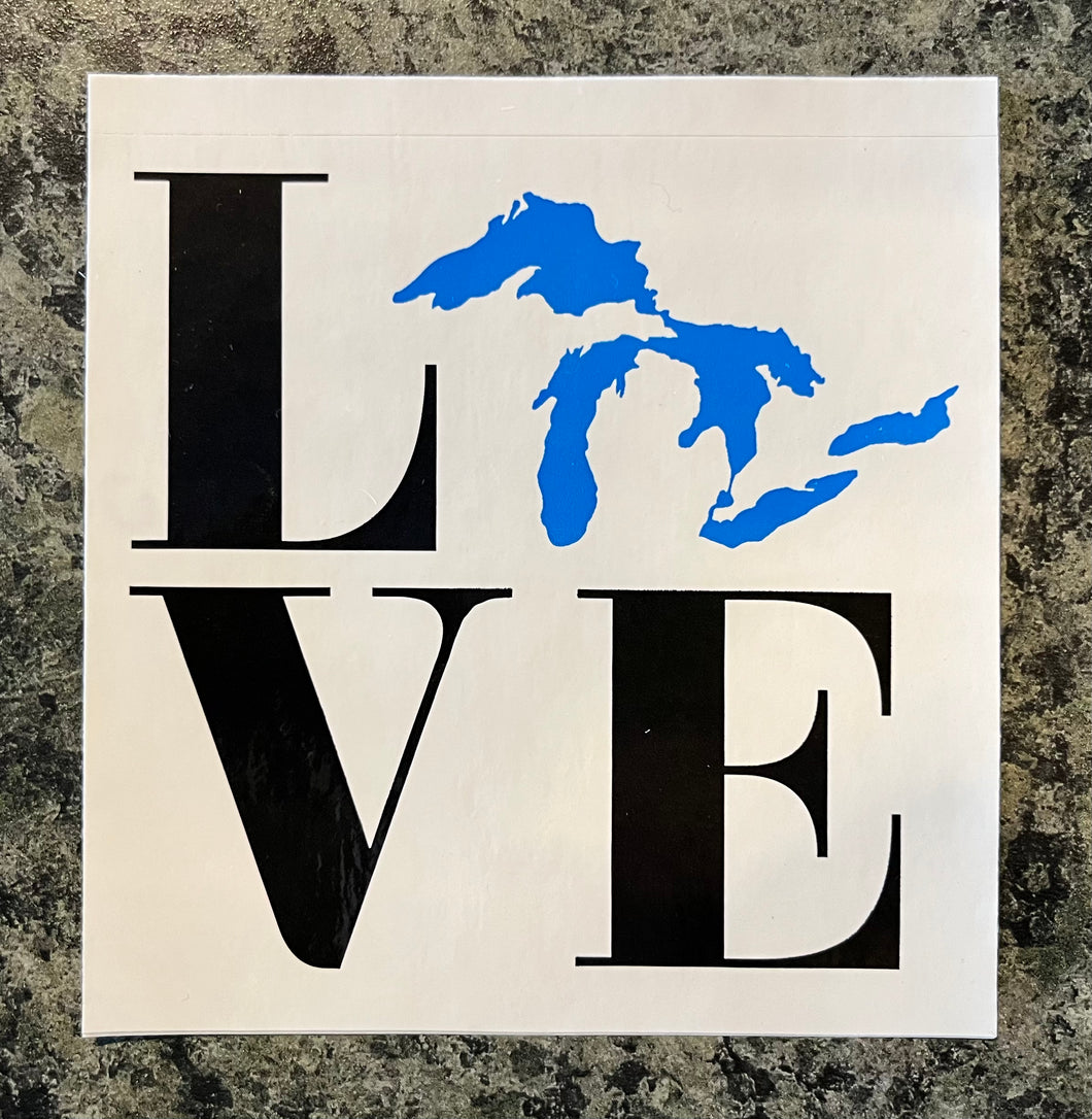 LOVE Great Lakes Sticker