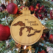 Great Lakes 3D Nautical Wood Map Ornament